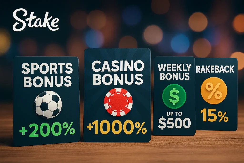 بونوس های سایت استیک بت Stake
